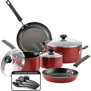 imageFarberware 22064 Easy Clean Aluminum Nonstick Cookware Set 12 Piece