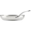 imageFarberware Millennium Stainless Steel Frying PanSkillet Induction Ready Compatible with All Cooktops Metal Utensil Safe 1225 Inch Open Fry Pan Dishwasher Safe  Stainless Steel