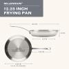 imageFarberware Millennium Stainless Steel Frying PanSkillet Induction Ready Compatible with All Cooktops Metal Utensil Safe 1225 Inch Open Fry Pan Dishwasher Safe  Stainless Steel