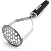 image:imageFarberware Professional Soft Handled Potato Masher HeavyDuty Concave Head with Flat Tip for Easy Resting Stainless Steel  10Inch Black