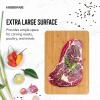 image:imageFarberware ExtraLarge Wood Cutting Board Reversible Chopping Board for Kitchen Meal Prep and Serving Charcuterie Board 1417Inch x 2008Inch Bamboo
