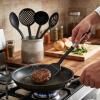 image:imageFarberware Kitchen Utensil Gift Set 4Piece Silicone amp Plastic Tools with Whisk Spatula Spoon Spatula amp Basting Brush Heat Resistant Kitchen Gadget Set Dishwasher SafeBlackSilver