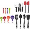 image:imageFarberware Kitchen Utensil Gift Set 4Piece Silicone amp Plastic Tools with Whisk Spatula Spoon Spatula amp Basting Brush Heat Resistant Kitchen Gadget Set Dishwasher SafeMulticolor