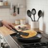 image:imageFarberware Kitchen Utensil Gift Set 4Piece Silicone amp Plastic Tools with Whisk Spatula Spoon Spatula amp Basting Brush Heat Resistant Kitchen Gadget Set Dishwasher SafeBlack