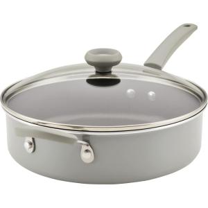 image:imageFarberware DuraStrong Nonstick Saute Pan with Lid 4 Quart Gray