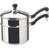 image:imageFarberware Classic Stainless Steel Double Boiler amp Sauce Pan with Lids 2 Quart 1 QuartDouble Boiler  PanSaucepan  1 Quart