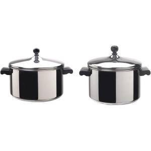 image:imageFarberware Classic 6Quart Stainless Steel Stockpot with Lid 4Quart Saucepot  Silver
