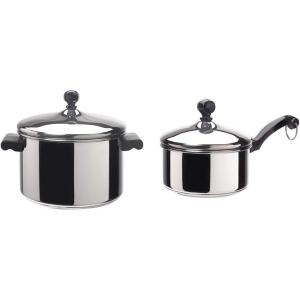 image:imageFarberware Classic Stainless Steel 4Quart Covered Saucepot   Silver amp Classic Stainless Steel Sauce PanSaucepan with Lid 1 Quart Silver50000