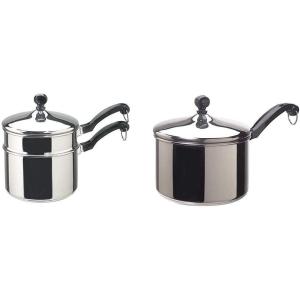 image:imageFarberware Classic Stainless Steel Double Boiler and Sauce Pan Set 2 Items