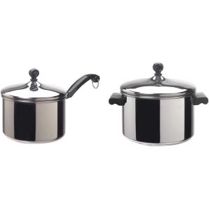 image:imageFarberware Classic Stainless Steel Sauce PanSaucepan with Lid 3 Quart Silver amp Classic Stainless Steel 4Quart Covered Saucepot   Silver3 Quart