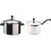 image:imageFarberware Classic Stainless Steel 4Quart Covered Saucepot   Silver amp Classic Stainless Steel 3Quart Covered Straining Saucepan   Silver
