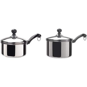image:imageFarberware Classic Series Stainless Steel 1Quart Covered Saucepan with Farberware Classic Stainless Steel 2Quart Covered Saucepan
