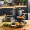 image:imageFarberware Forged Induction Ceramic Nonstick Cookware Set 9 Piece Black