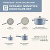 image:imageFarberware TrueCook Ceramic Plus InductionReady Dishwasher Safe 12Piece Cookware Set Steel Blue