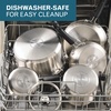 image:imageFarberware TrueCook Stainless Steel InductionReady Dishwasher Safe 12Piece Cookware Set Stainless Steel
