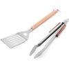 image:imageFarberware BBQ Wood Tools Set of 2 Wood and Stainless Steel