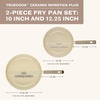 image:imageFarberware TrueCook Ceramic Plus Farberware TrueCook Ceramic Plus Nonstick Dishwasher Safe 2Piece Frying Pan Set Taupe 2Piece Frying Pan Set  TaupeTaupe