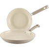 image:imageFarberware TrueCook Ceramic Plus Farberware TrueCook Ceramic Plus Nonstick Dishwasher Safe 2Piece Frying Pan Set Taupe 2Piece Frying Pan Set  TaupeTaupe