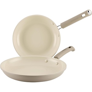image:imageFarberware TrueCook Ceramic Plus Farberware TrueCook Ceramic Plus Nonstick Dishwasher Safe 2Piece Frying Pan Set Taupe 2Piece Frying Pan Set  TaupeTaupe